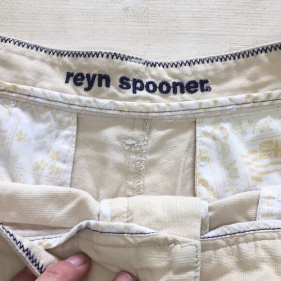 Reyn Spooner flat front chino khaki shorts sz 32 - Picture 3 of 6